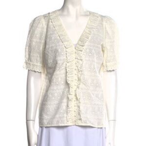 Sezane V-neck blouse